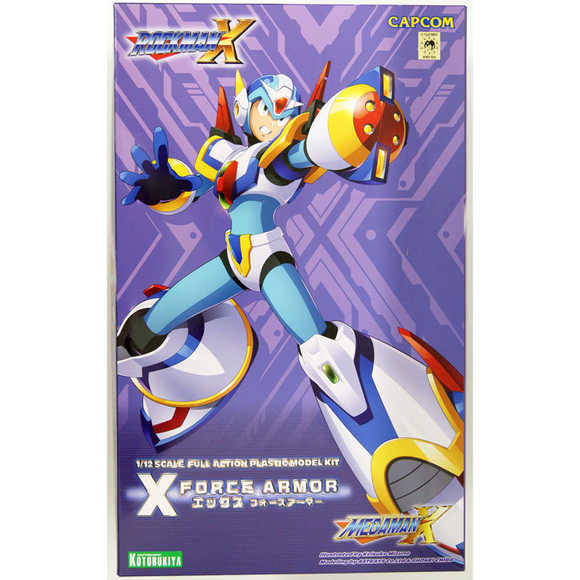 KOTOBUKIYA Plastic Model Kits: Mega Man X - Mega Man X (X4 Force Armor X) 1/12 Scale Model Kit - Bards & Cards