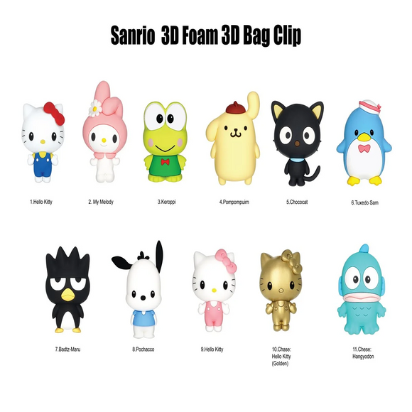 Monogram: Sanrio Hello Kitty and Friends - 3D Foam Bag Clip Blind Bag - Bards & Cards