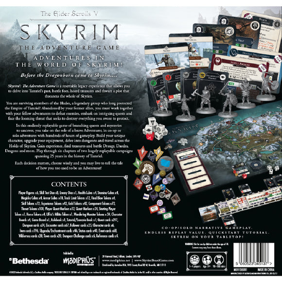 The Elder Scrolls V: Skyrim - Adventure Board Game - Bards & Cards