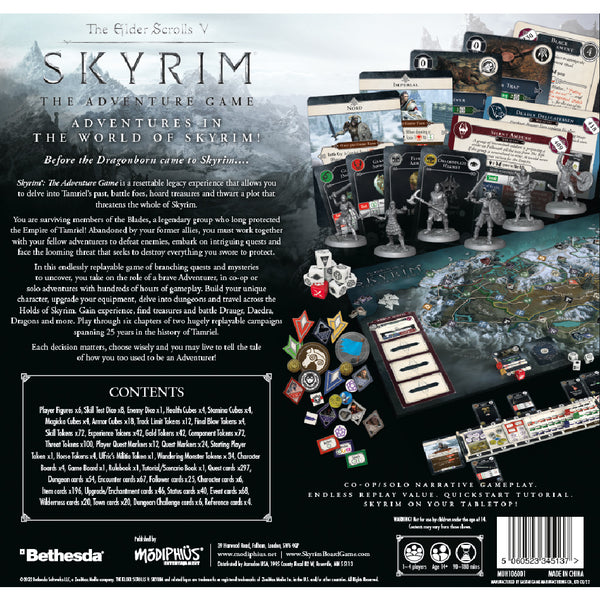 The Elder Scrolls V Skyrim Adventure Board Game Bards & Cards