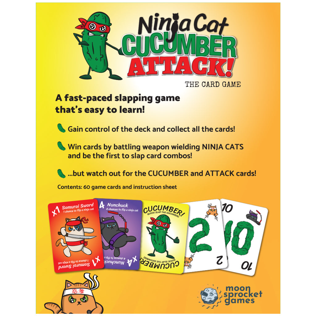 Ninja Cat Cucumber Attack - Bards & Cards