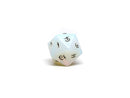 Stone D20 Dice - Opal - Elvenkind Font - Bards & Cards