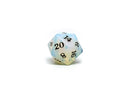 Opalite D20 Stone Dice- Signature Font - Bards & Cards