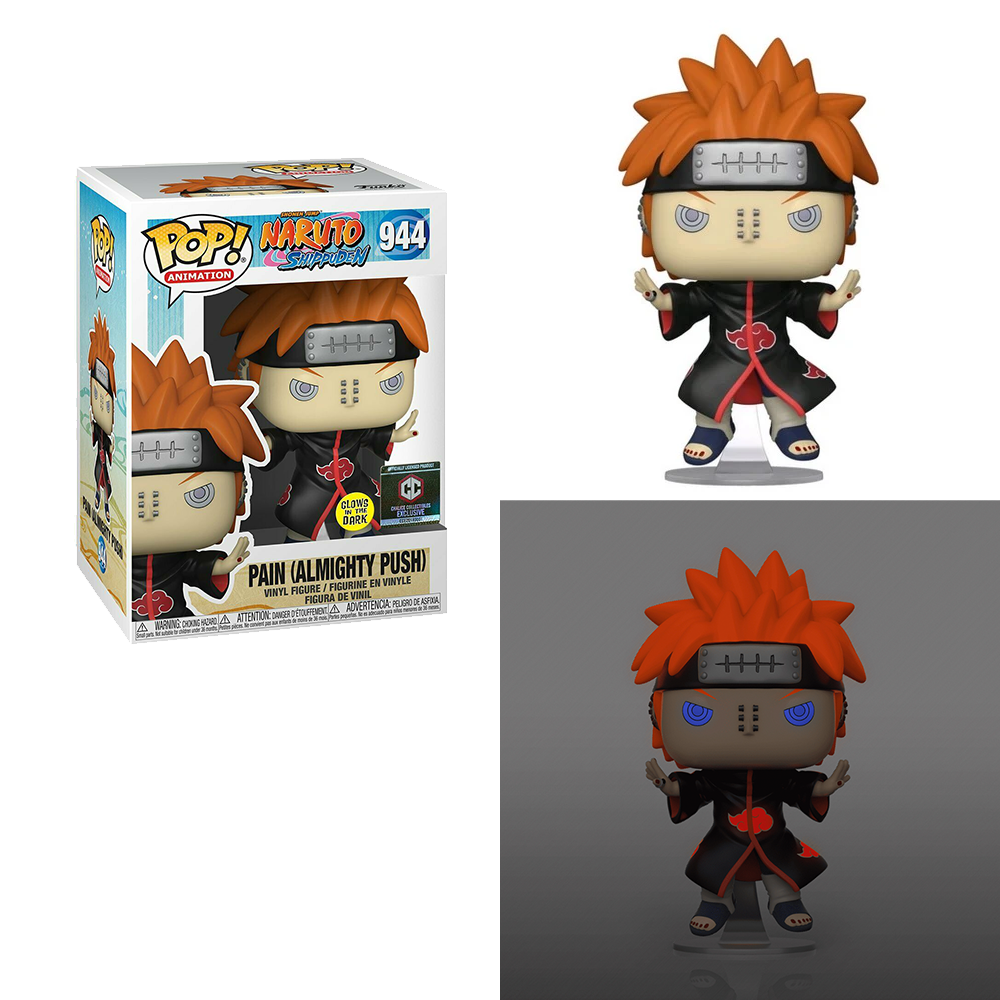 Funko POP! Naruto Shippuden - Pain (Almighty Push) (Glow In The Dark) #944 Chalice Exclusive [READ DESCRIPTION] - Bards & Cards