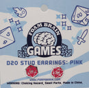 Foam Brain Games D20 Stud Earrings - Bards & Cards