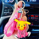 "Pokemon Action Figure Keychain - Pikachu, Charmander, Snorlax, Squirtle - Bards & Cards