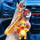 "Pokemon Action Figure Keychain - Pikachu, Charmander, Snorlax, Squirtle - Bards & Cards