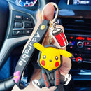 "Pokemon Action Figure Keychain - Pikachu, Charmander, Snorlax, Squirtle - Bards & Cards