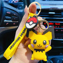 "Pokemon Action Figure Keychain - Pikachu, Charmander, Snorlax, Squirtle - Bards & Cards