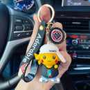 "Pokemon Action Figure Keychain - Pikachu, Charmander, Snorlax, Squirtle - Bards & Cards