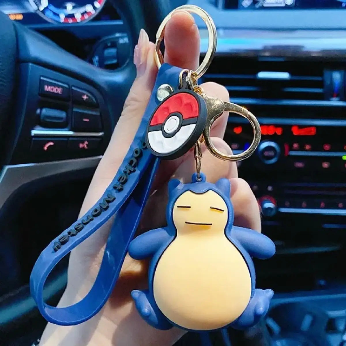 "Pokemon Action Figure Keychain - Pikachu, Charmander, Snorlax, Squirtle