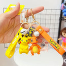 "Pokemon Action Figure Keychain - Pikachu, Charmander, Snorlax, Squirtle - Bards & Cards