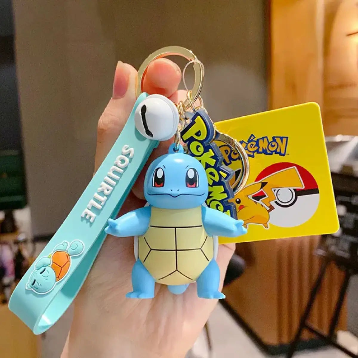 "Pokemon Action Figure Keychain - Pikachu, Charmander, Snorlax, Squirtle