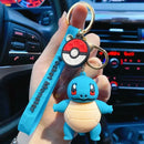"Pokemon Action Figure Keychain - Pikachu, Charmander, Snorlax, Squirtle - Bards & Cards