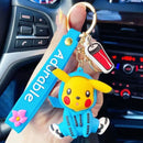 "Pokemon Action Figure Keychain - Pikachu, Charmander, Snorlax, Squirtle - Bards & Cards
