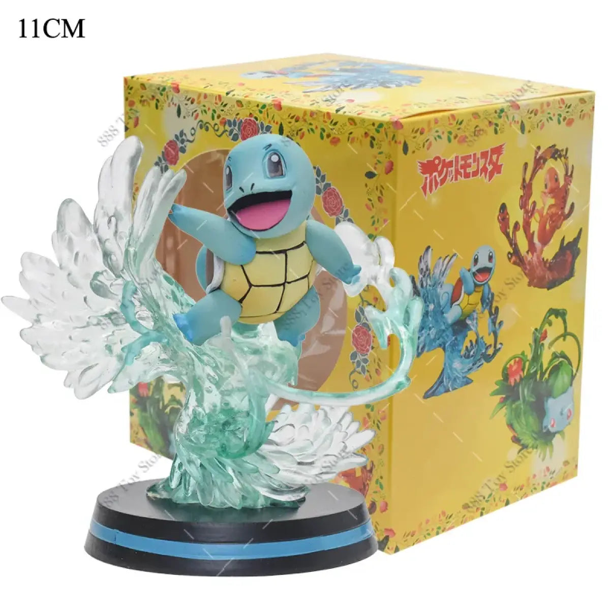 Pokemon Charizard, Squirtle, Bulbasaur, Vulpix Figures
