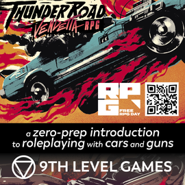 Sat 6/21/2025, 2:30 pm - Free RPG Day: Thunder Road Vendetta RPG - Gas-N-Guns-A-Gogo (Billy) - Bards & Cards