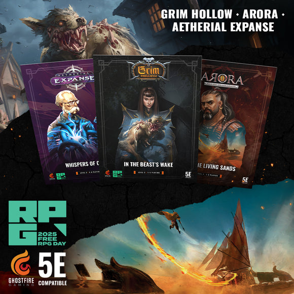 Sat 6/21/2025, 7:30 pm - Free RPG Day: Grim Hollow - In the Beast's Wake (Brandon) - Bards & Cards