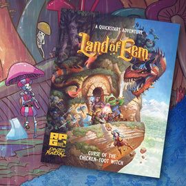Sat 6/21/2025, 5:00 pm - Free RPG Day: Land of Eem - Curse of the Chicken-Foot Witch (Zach) - Bards & Cards