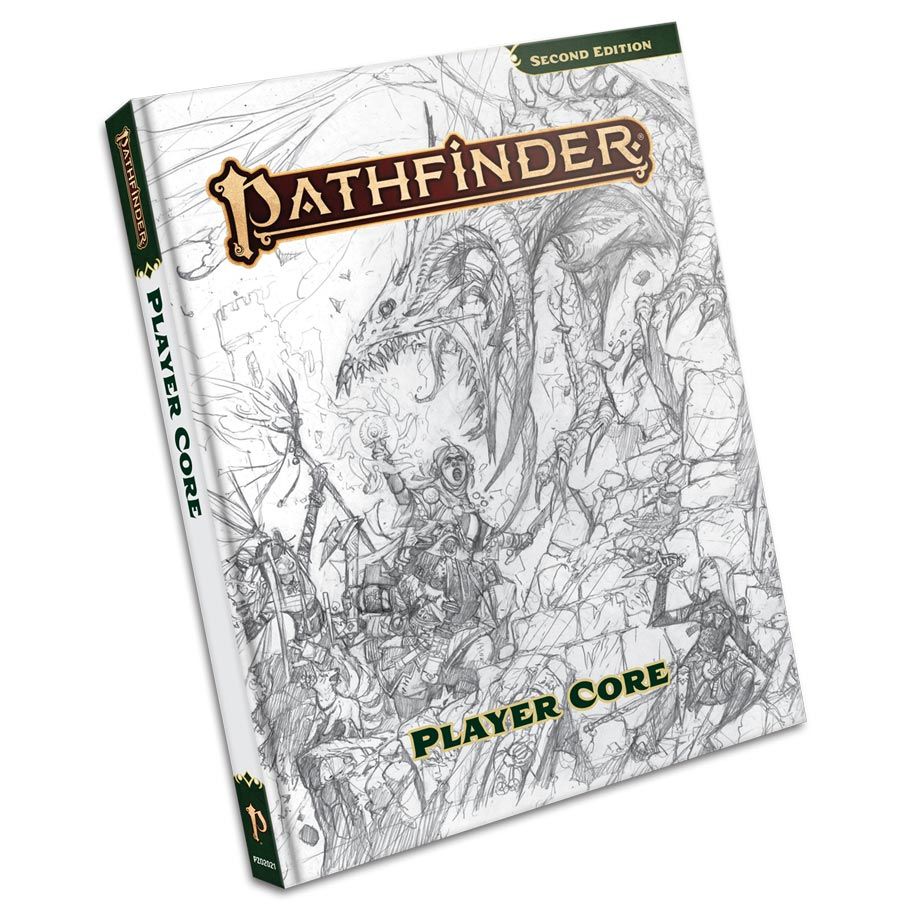 Pathfinder 2E: Player Core Sketch Cover (Hardcover) - Bards & Cards