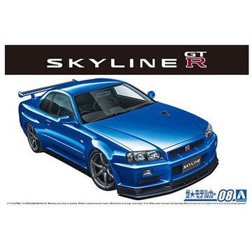 Aoshima: 1/24 NISSAN BNR34 SKYLINE GT-R V-spec? '02 Scale Model Kit #08 - Bards & Cards