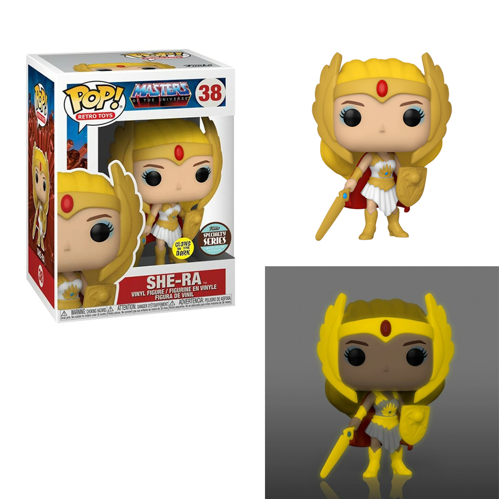 Funko POP! Masters of the Universe - Classic She-Ra (Glow In The Dark) Vinyl Figure Specialty Series - Bards & Cards