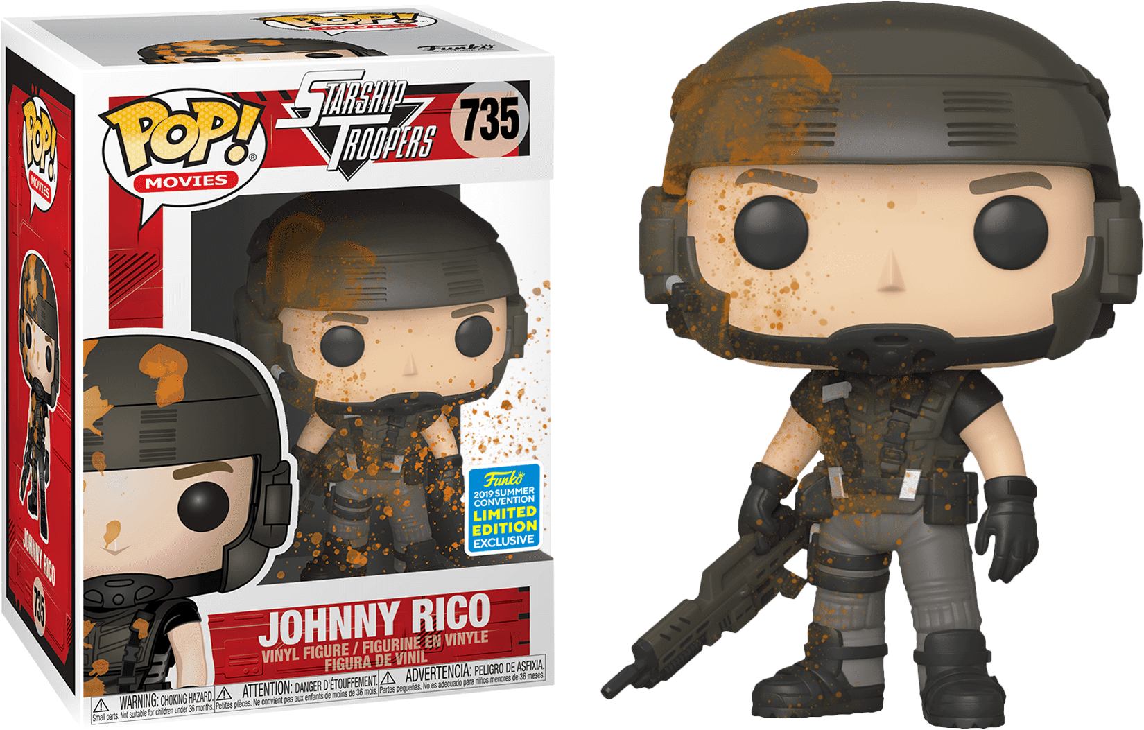 Funko POP! Starship Troopers - Johnny Rico (Muddy) Vinyl Figure #635 2019 Summer Convention Exclusive [READ DESCRIPTION]