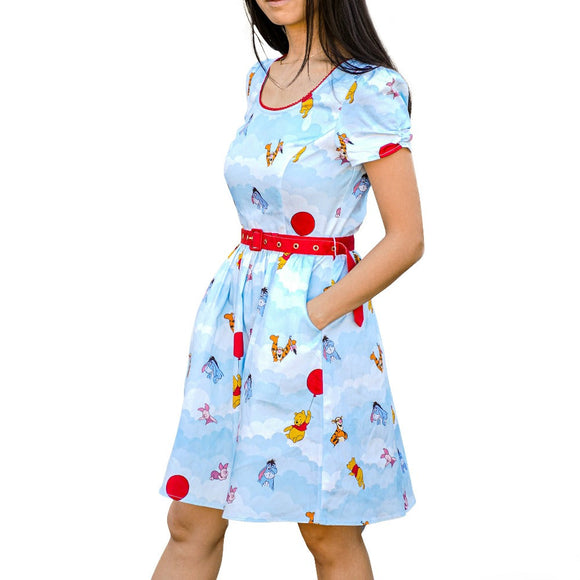 Stitch Shoppe by Loungefly: Disney Winnie the Pooh - Up in the Clouds "Laci" Dress - Bards & Cards