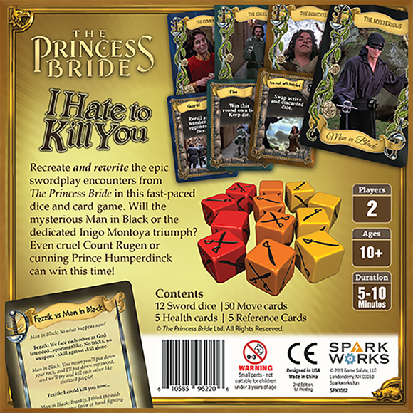 Princess Bride - I Hate To Kill You - Bards & Cards
