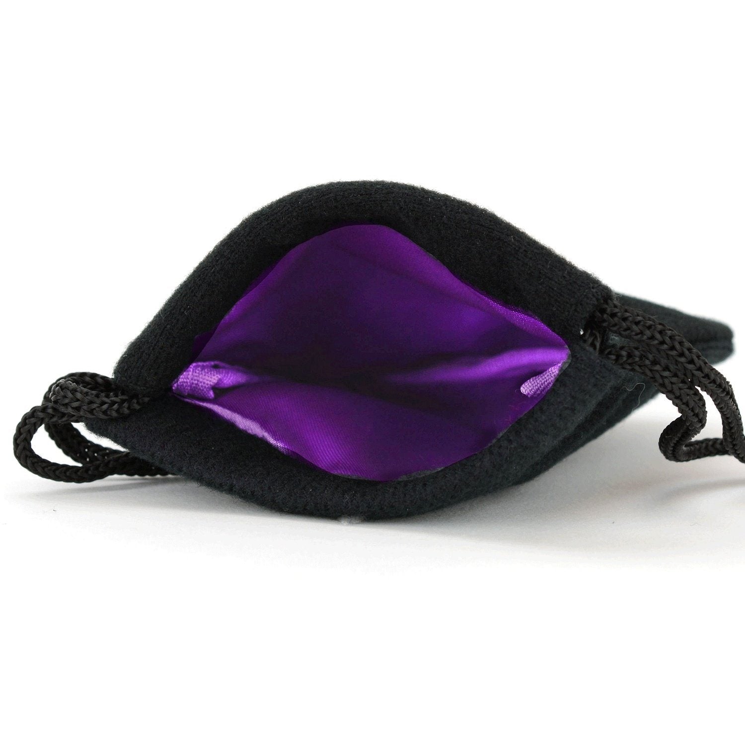 Small Dice Bag 3.75x4 - Black Velvet Exterior, Satin Non-Rip Liner - Multiple Colors Available - Bards & Cards