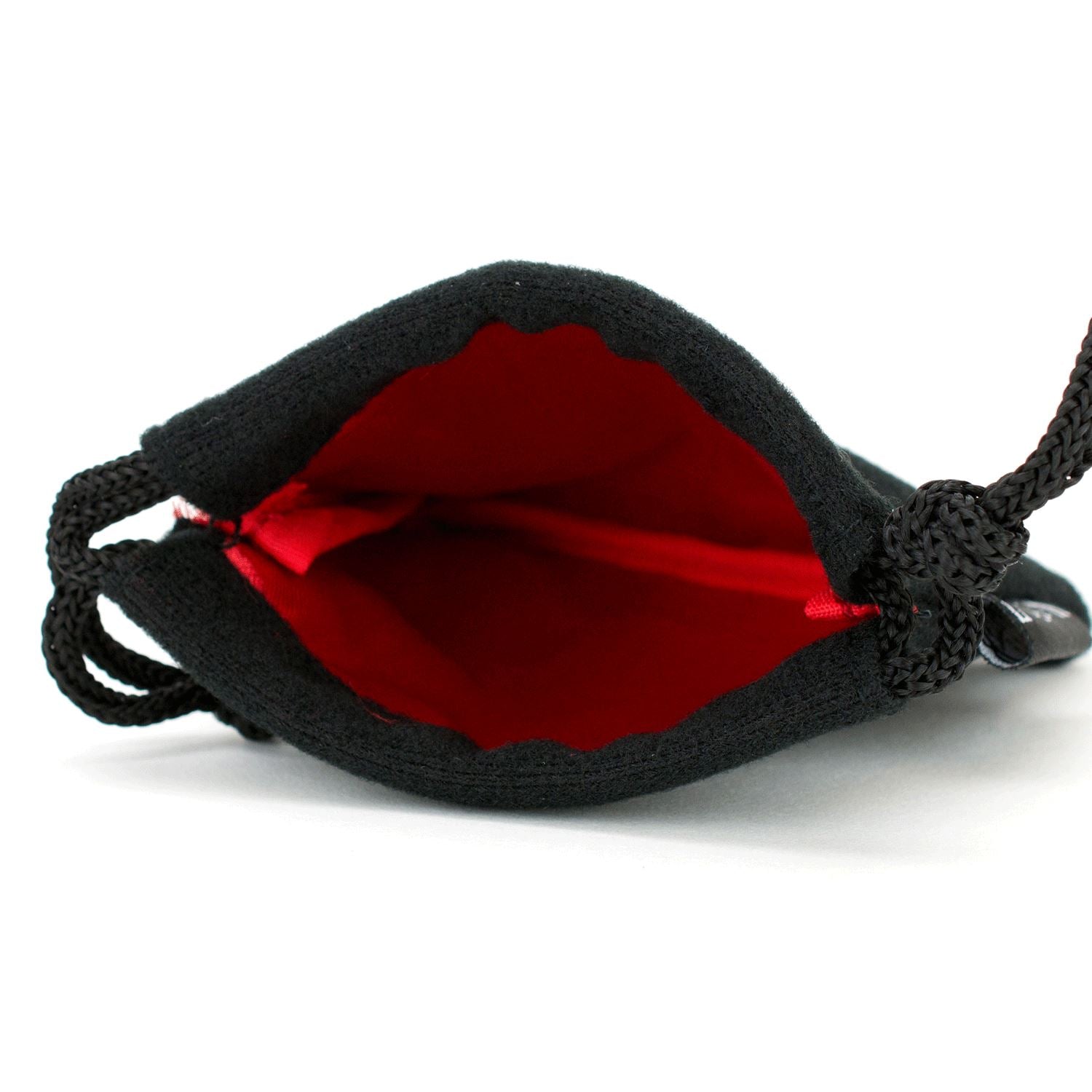 Small Dice Bag 3.75x4 - Black Velvet Exterior, Satin Non-Rip Liner - Multiple Colors Available - Bards & Cards