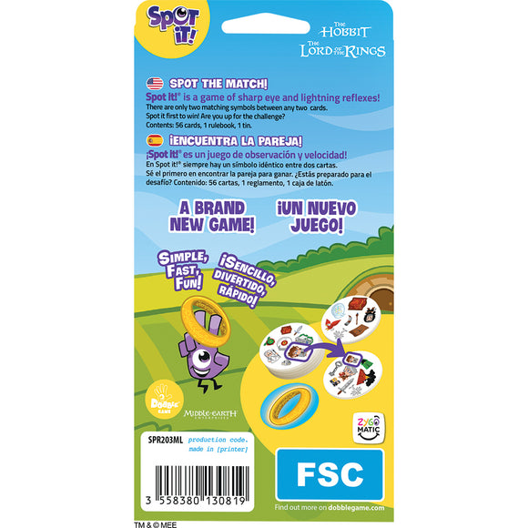 Spot It! LOTR (Eco Blister) - Bards & Cards