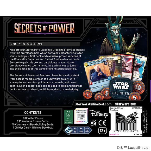 Star Wars: Unlimited – Secrets of Power Prerelease Box