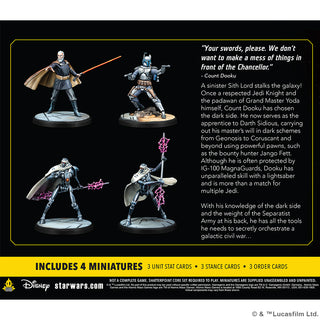 PREORDER - Star Wars: Shatterpoint Twice The Pride Count Dooku Squad Pack - Bards & Cards