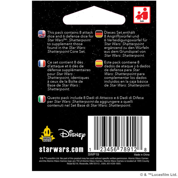 PREORDER - Star Wars: Shatterpoint Dice Pack - Bards & Cards