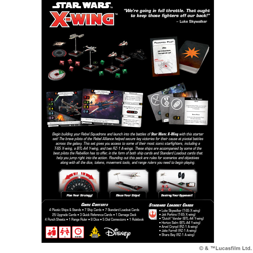 X-Wing 2nd Edition: Rebel Alliance Squadron Starter Pack - Bards & Cards