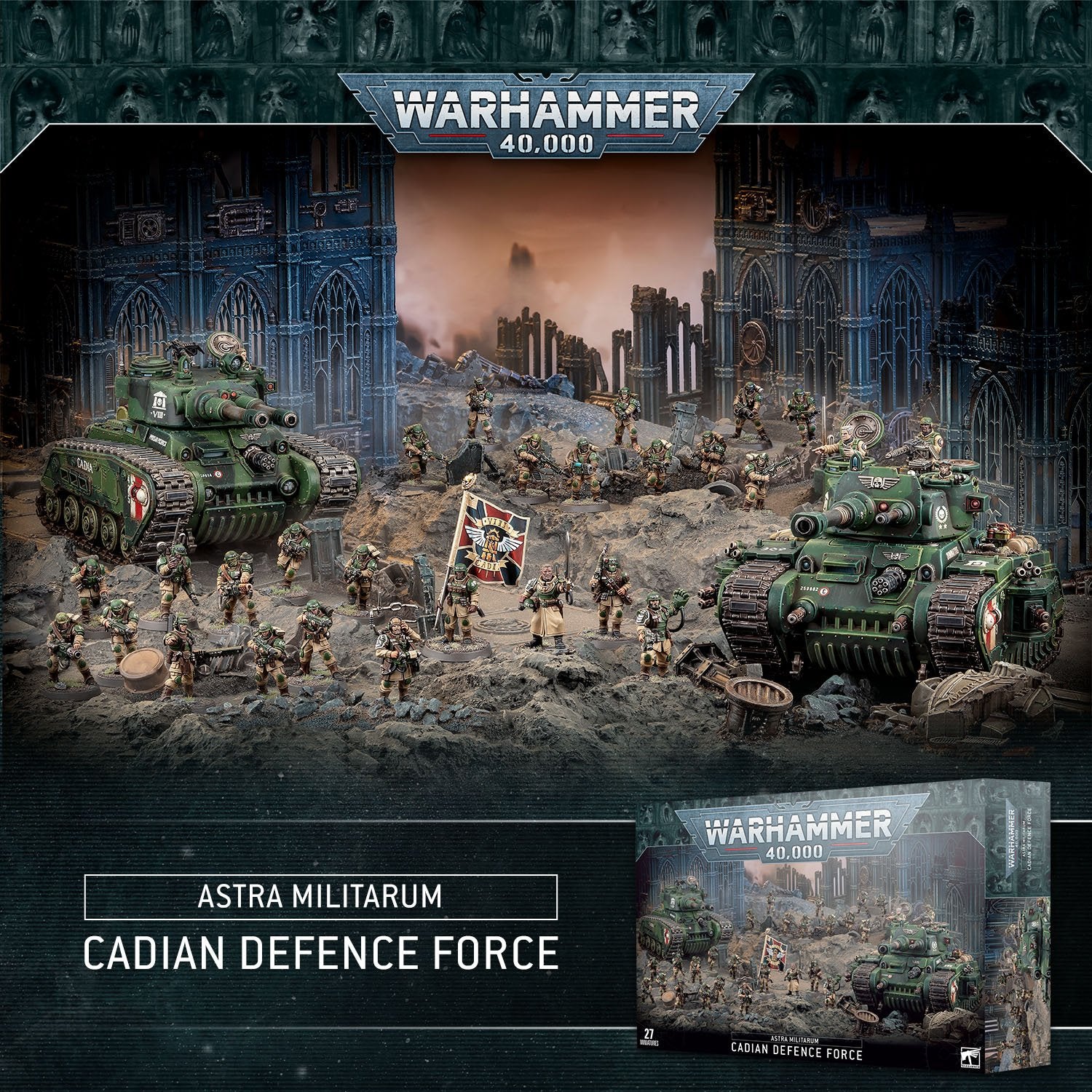 Warhammer 40k Astra Militarum: Cadian Defense Force - Bards & Cards