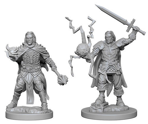 Pathfinder Deep Cuts Unpainted Miniatures: W01 Human Male Cleric - Bards & Cards
