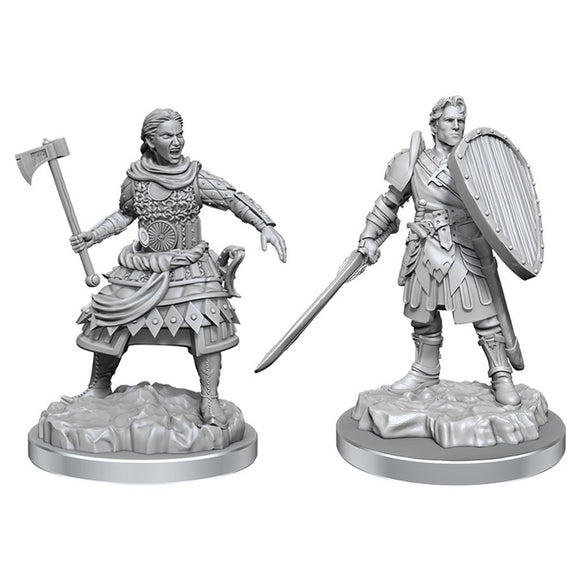 Dungeons & Dragons - Nolzur's Marvelous Unpainted Minis: W21 Human FIghters - Bards & Cards