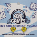 Foam Brain Games D20 Stud Earrings - Bards & Cards