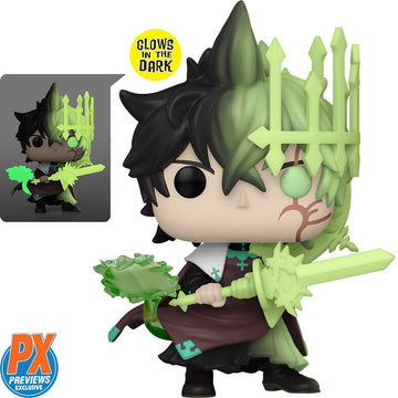Funko POP! Black Clover - Yuno (Spirit of Zephyr) Figure #1422 Preview Exclusives (PX) - Bards & Cards