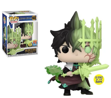 Funko POP! Black Clover - Yuno (Spirit of Zephyr) Figure #1422 Preview Exclusives (PX) - Bards & Cards