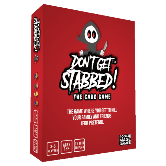 Rookie Mage Games - DON'T GET STABBED! The Ultimate Gift For Horror Movie Fans! - Bards & Cards