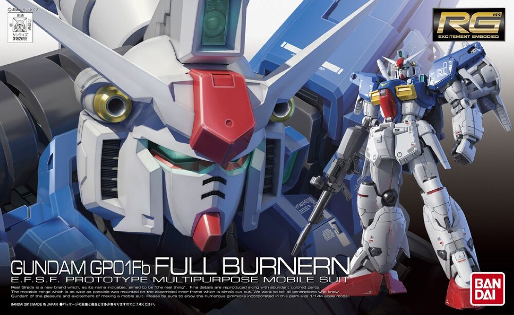 Bandai Hobby RG#13 RX-78 GP01 Gundam GP-01Fb Full Burnern - Bards & Cards