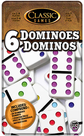 Dominoes: Double 6 (tin) - Bards & Cards