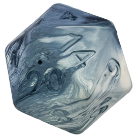 Barbarian Strength Dog D20: Gray by Pawlymorph - Bards & Cards