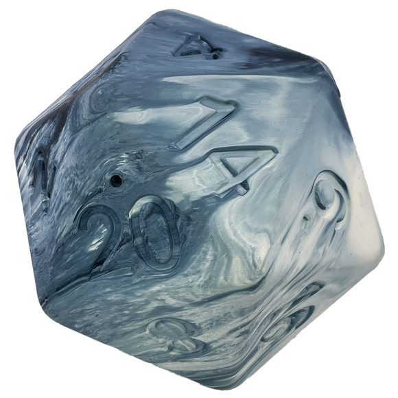 Barbarian Strength Dog D20: Gray by Pawlymorph - Bards & Cards