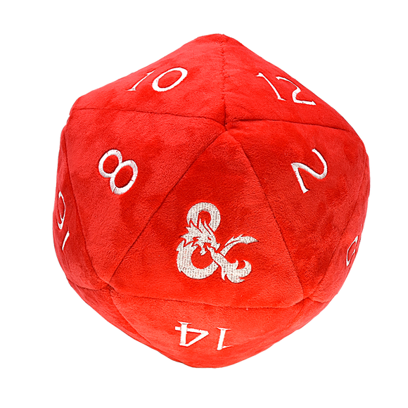 Jumbo D20 Novelty Dice Plush for Dungeons & Dragons - Bards & Cards