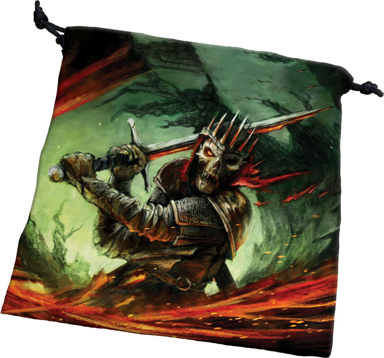 Deluxe Dice Bag: Skeletal Warrior - Bards & Cards