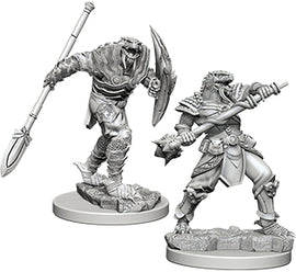 Dungeons & Dragons Nolzur`s Marvelous Unpainted Miniatures: W05 Dragonborn Male Fighter with Spear - Bards & Cards